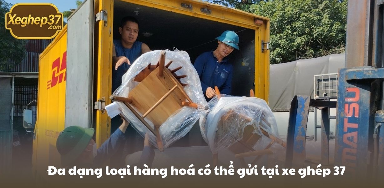 Đa dạng loại hàng hoá có thể gửi tại xe ghép 37