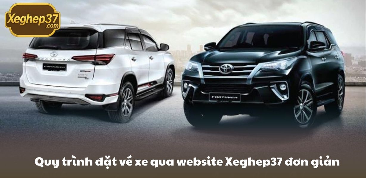 Quy trình đặt vé xe qua website Xeghep37 đơn giản
